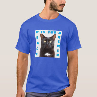 Peace - cat (Dark T - Shirt) T-Shirt