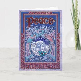 Peace Celtic Irish Christmas Card Feiertagskarte