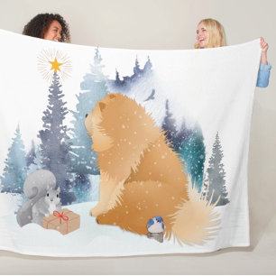 PEACE Chow Dog Fleecedecke