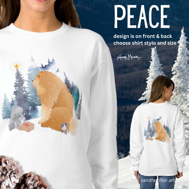 PEACE Chow HOLIDAY auf Vorder- und Rückseite Sweat Sweatshirt (Von Creator hochgeladen)