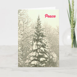 Peace Christmas Card mit Schneeszene Feiertagskarte