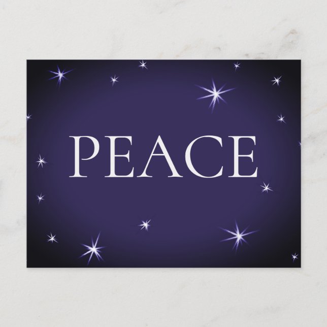 PEACE Christmas Postkarte (Vorderseite)