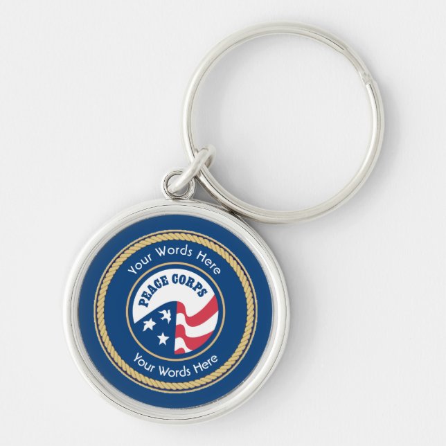 Peace Corps Universal Rope Shield Schlüsselanhänger (Vorne)