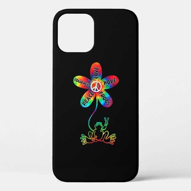 Peace Courage Liebe Hope Frogs Hippie Case-Mate iPhone Hülle (Rückseite)