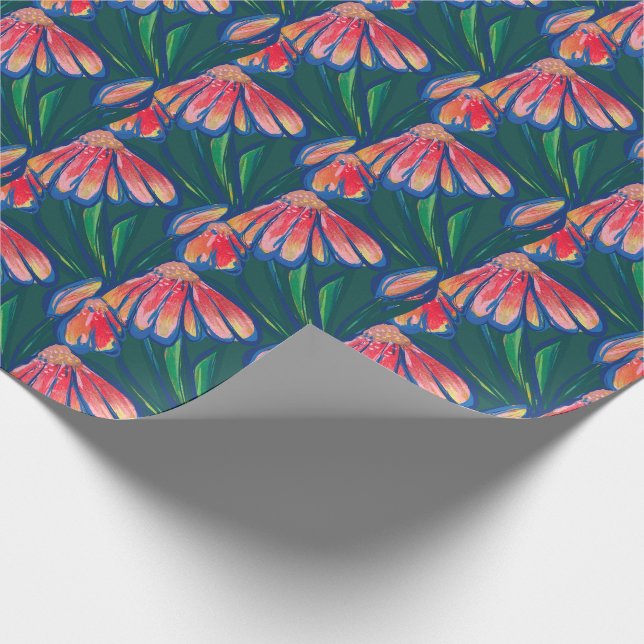 Peace Daisy Blume Florals Blume Geschenkpapier (Ecke)
