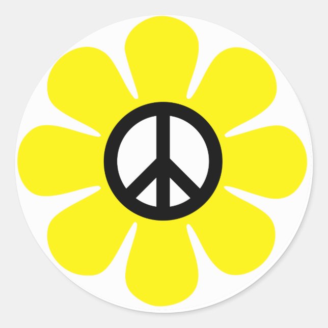 Peace Daisy Sticker (Vorderseite)