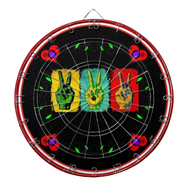 Peace Dart Board Dartscheibe (vorne)