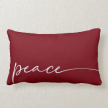 Peace Deep Red Elegant Script Typografie Weihnacht