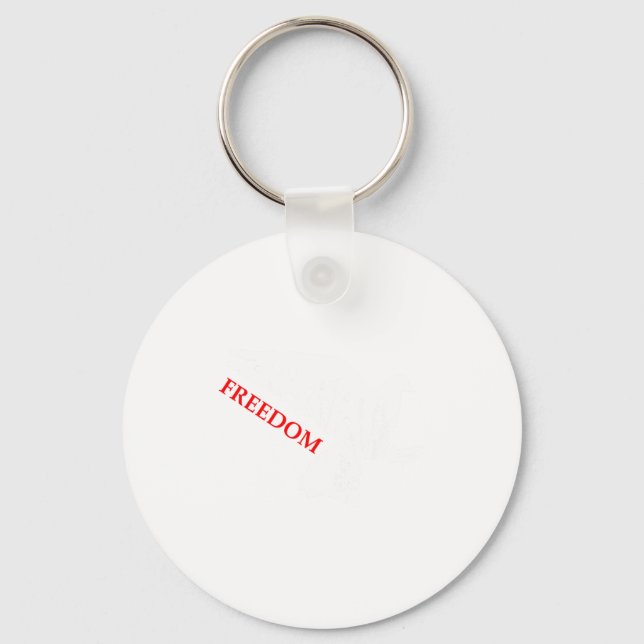 Peace Dom White Dove Says Dom Usa Red Dom Saying  Schlüsselanhänger (Vorderseite)