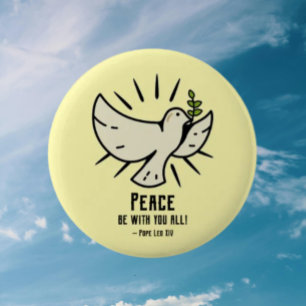 Peace Dove Button - "Friede sei mit euch allen!"
