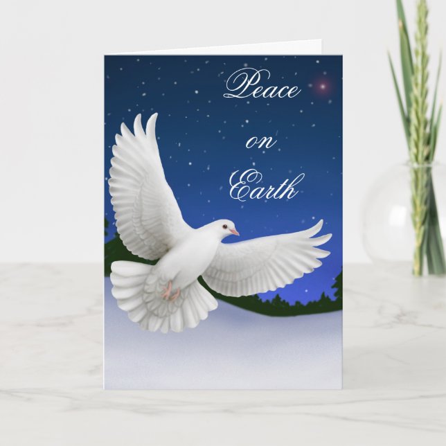 Peace Dove Card Feiertagskarte (Vorderseite)
