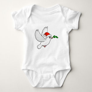 Peace Dove Christmas Baby Strampler