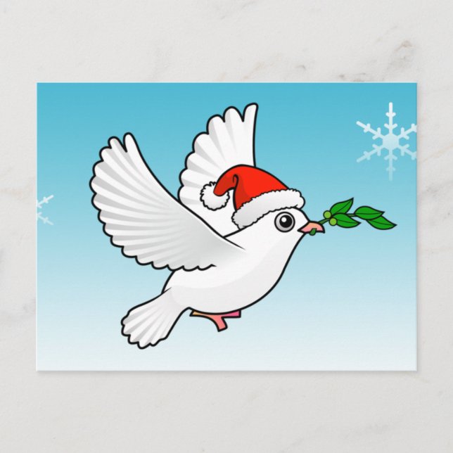 Peace Dove Christmas Feiertagspostkarte (Vorderseite)