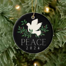 Peace Dove Christmas Holiday Ornament