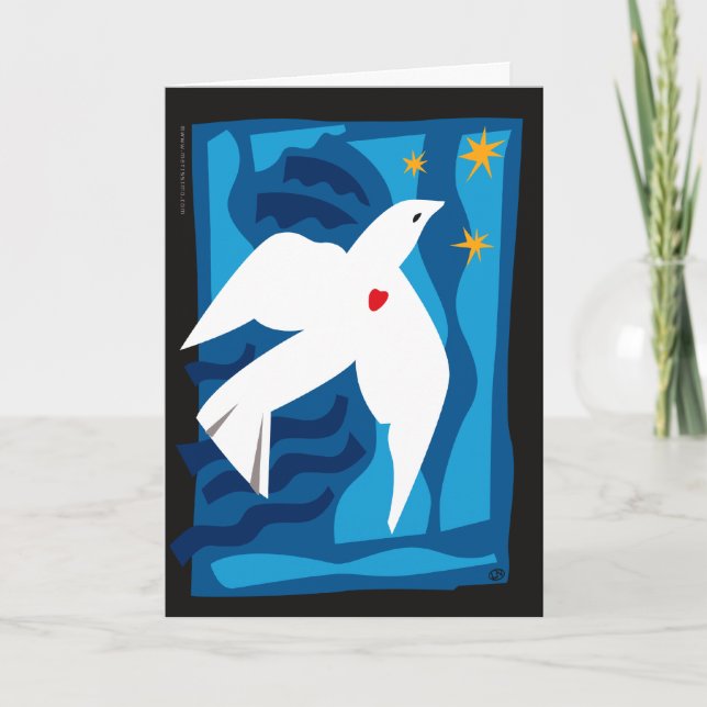 Peace Dove Holiday Card Feiertagskarte (Vorderseite)