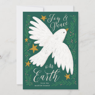 Peace Dove Illustrierte Weihnachtskarte