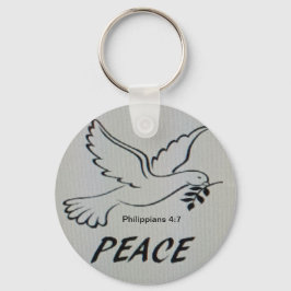 Peace Dove Key Chain with scripture Schlüsselanhänger