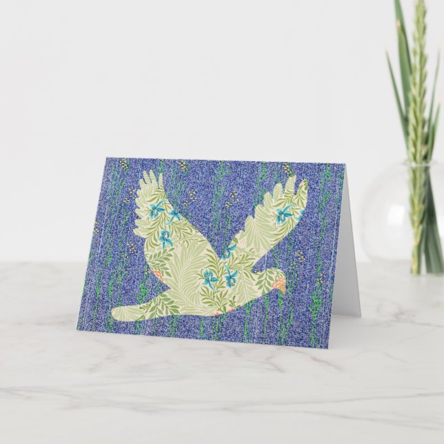 Peace Dove Pattern auf Muster Art Note Card 1 Karte (Vorderseite)
