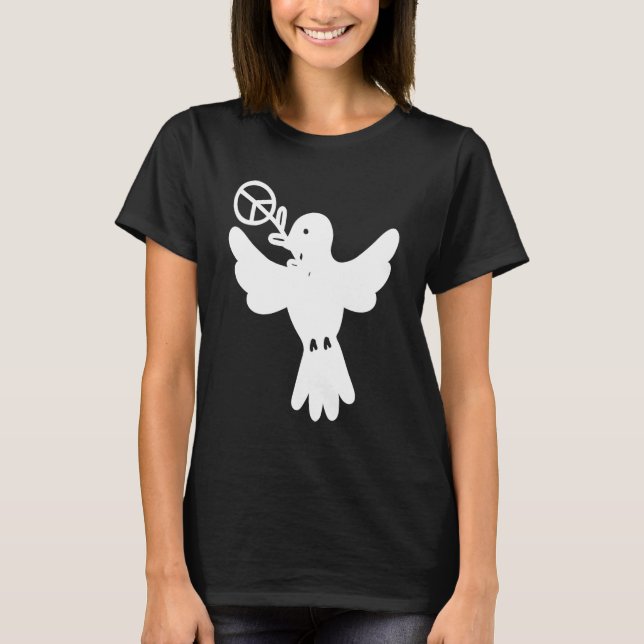 Peace Dove Peace Sign White Dove Peace T-Shirt (Vorderseite)