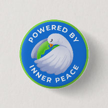 Peace Dove Round Abzeichen Powered by Inner Peace