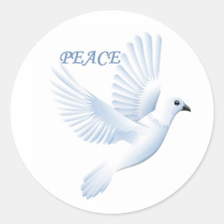 PEACE DOVE RUNDER AUFKLEBER