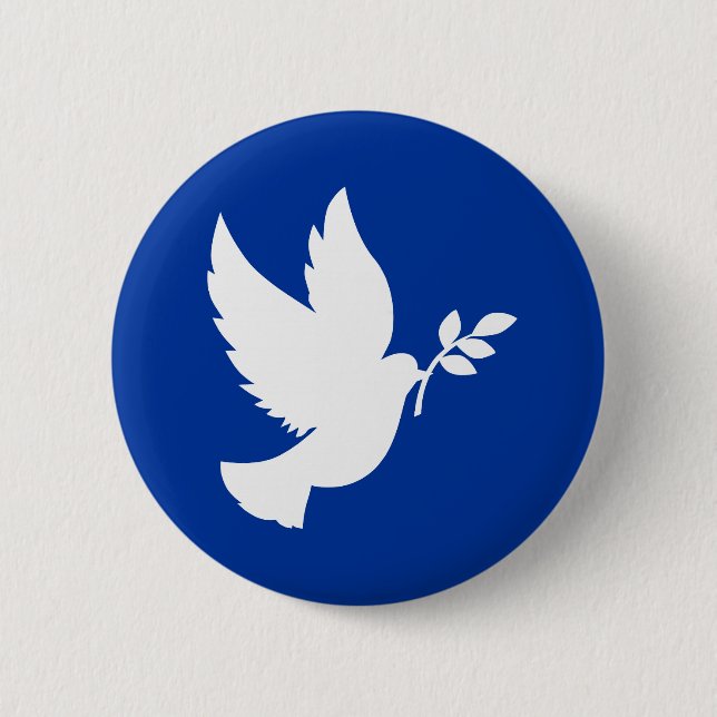 Peace Dove Silhouette Button (Vorderseite)