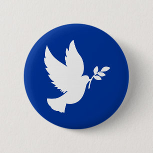 Peace Dove Silhouette Button