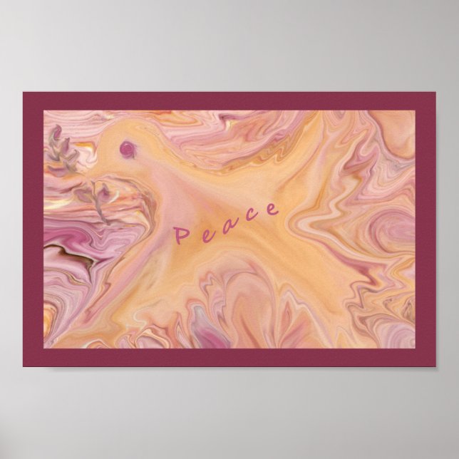 Peace Dove Square Poster (Vorne)