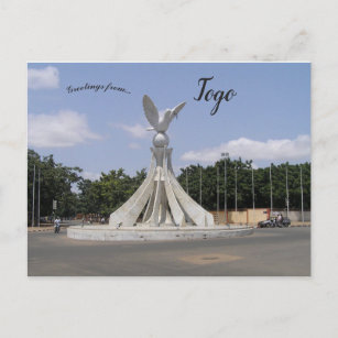 Peace Dove Statue in Lomé Togo Postkarte