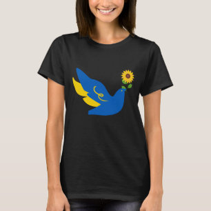 Peace Dove Sunflower Ukraine - STAND MIT UKRAINE T-Shirt