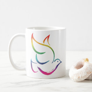 PEACE DOVE Symbol Zeichen Hippie Christliche Krawa Kaffeetasse