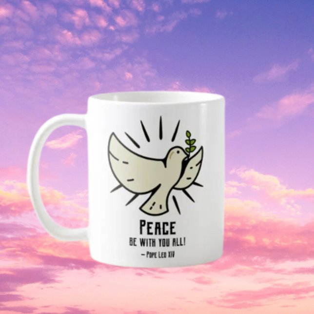 Peace Dove Tasse - "Friede sei mit euch allen!" (Von Creator hochgeladen)