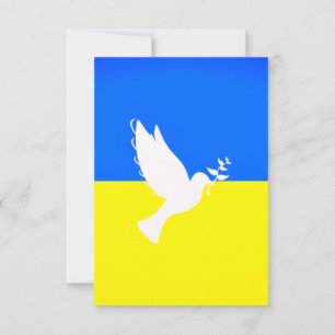 Peace Dove Ukraine Flag Card Freedom - Peace Ankündigung