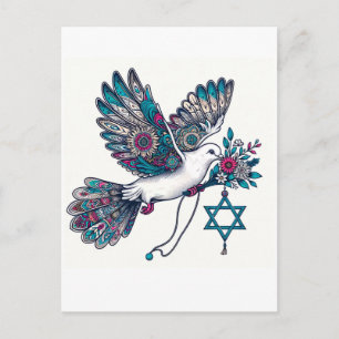 Peace Dove und Star von David Blume Postkarte