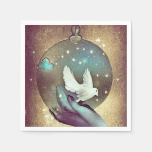 Peace Dove Weihnachtsschmuck Serviette
