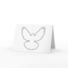 Peace Dove White w Shadow einfach elegant