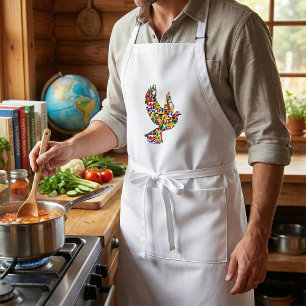 Peace Dove World Fahnen Schürze