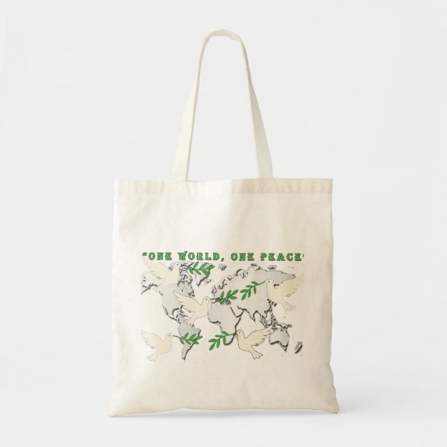 Peace Dove World Map Tasche (Vorne)