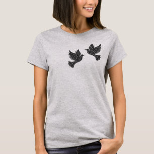 Peace Doves T - Shirt Turtle Dove Design Geschenki