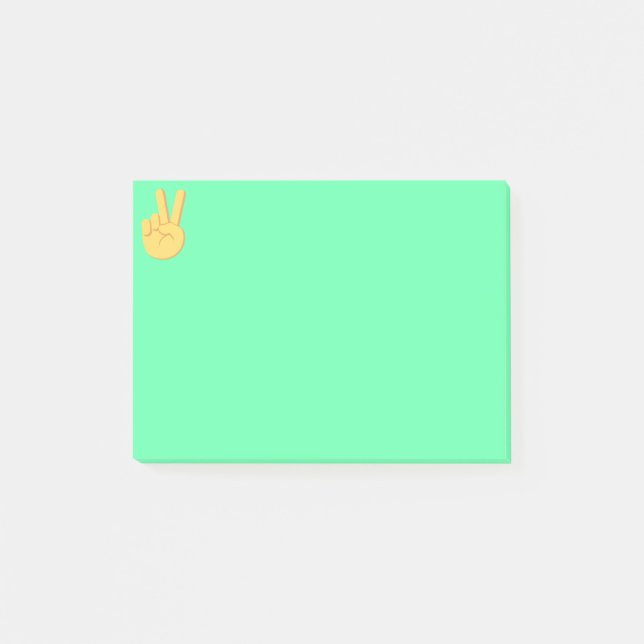 Peace Emoji Post-it Klebezettel (Vorderseite)