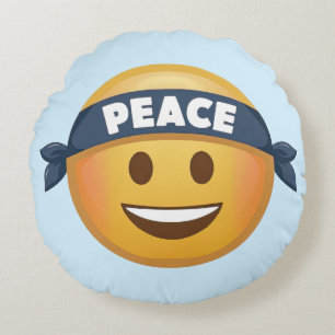 Peace Emoji Rundes Kissen