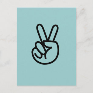 Peace Fingers Postkarte