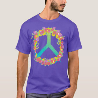 Peace Floral Hippie T-Shirt