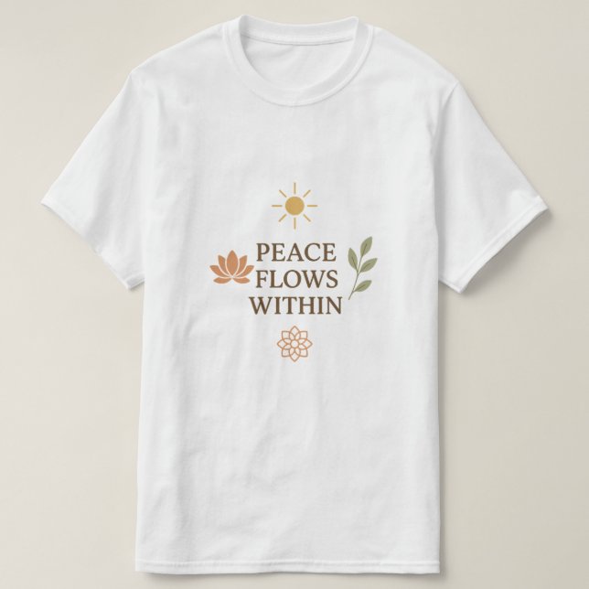 Peace Flows Within – Tranquil Zen & Mindfulness De T-Shirt (Design vorne)