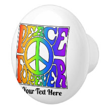Peace Forever Vintag Retro Rainbow Custom