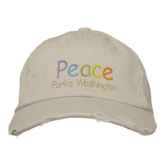 Peace Forks, Washington Hat Bestickte Kappe