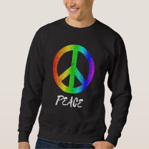 Peace Freedom 60er Pride Rainbow Peace Sign Equali Sweatshirt