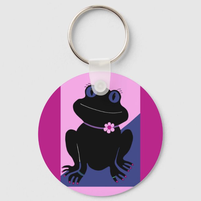 Peace Frog Button Schlüsselanhänger (Vorderseite)