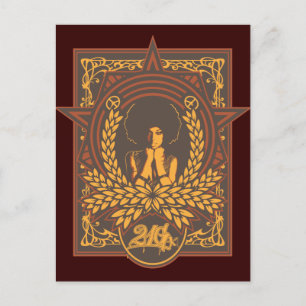 Peace Funk Afro Postkarte