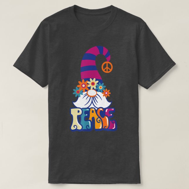 Peace Gnome Garden Fairy T-Shirt (Design vorne)